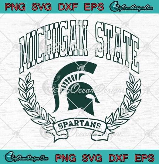 Michigan State Spartans Victory Vintage SVG, Michigan State University SVG PNG EPS DXF PDF, Cricut File