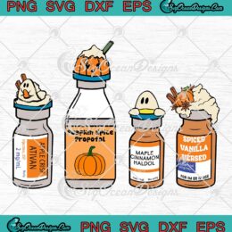 Nurse Halloween Pumpkin Spice SVG,Propofol Ativan Haldol Witch Funny SVG PNG EPS DXF PDF, Cricut File
