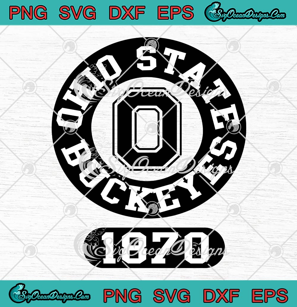 Ohio State Buckeyes Circle Logo SVG, Ohio State Buckeyes Vintage SVG PNG EPS DXF PDF, Cricut File