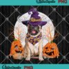 Pitbull Witch Halloween Moon Pumpkin PNG, Happy Halloween PNG JPG Clipart, Digital Download