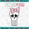Punisher Logo With Bow SVG PNG, The Punisher Marvel Cute Halloween SVG PNG EPS DXF PDF, Cricut File