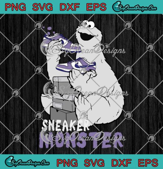 Sneaker Monster Nike Dunk Low Court Purple SVG, Sneaker Matching Outfits SVG PNG EPS DXF PDF, Cricut File