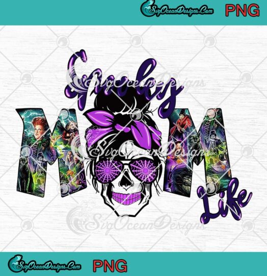 Spooky Mom Life Hocus Pocus PNG, Skull Mom Halloween PNG JPG Clipart, Digital Download