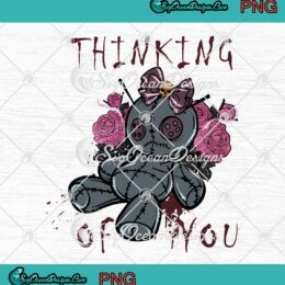 Thinking Of You Voodoo Doll PNG, Halloween Spooky PNG, Goth Teddy Bear PNG JPG Clipart, Digital Download