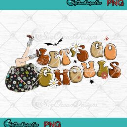 Vintage Retro Let's Go Ghouls Funny PNG, Halloween Outfit Costumes Gift PNG JPG Clipart, Digital Download