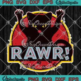 Cat Rawr Jurassic Park Funny SVG PNG, Parody Growling Cat Sarcastic SVG PNG EPS DXF PDF, Cricut File