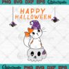 Cute Happy Halloween Kitten Cat SVG, Skull Spooky Season SVG PNG EPS DXF PDF, Cricut File