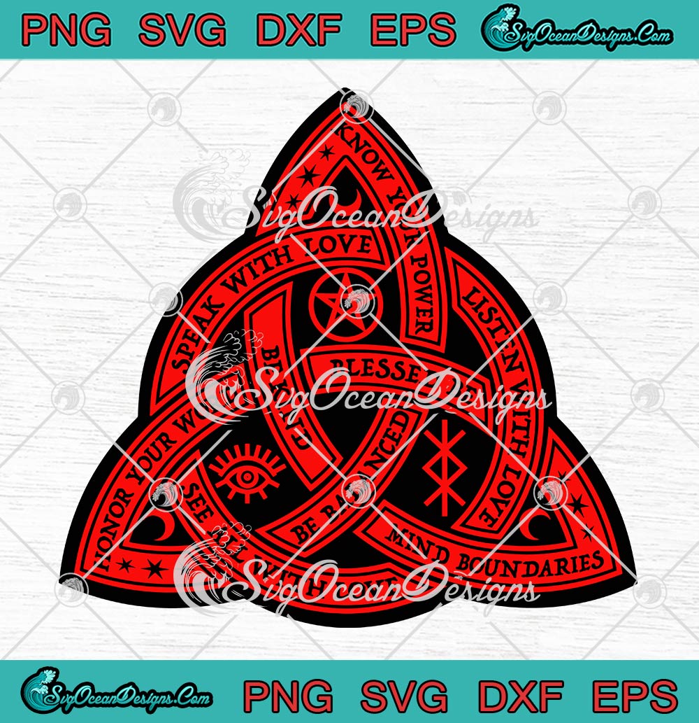 Good Witch Celtic Knot Witch Tattoo SVG, Wizard Magic Halloween SVG PNG EPS DXF PDF, Cricut File