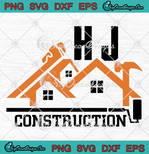 HJ Construction SVG PNG, HJ Construction SVG PNG EPS DXF PDF, Cricut File