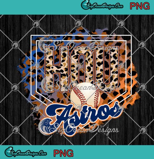 Houston Astros Baseball Leopard PNG, Houston Astros MLB PNG JPG Clipart, Digital Download