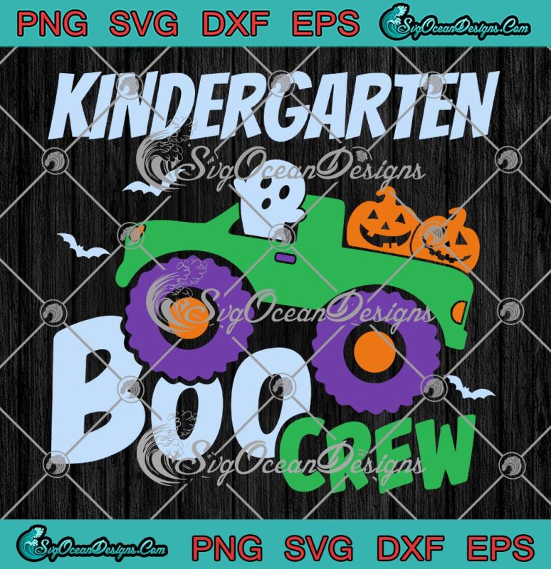 Kindergarten Boo Crew Halloween Truck SVG, Halloween Gifts For Kids