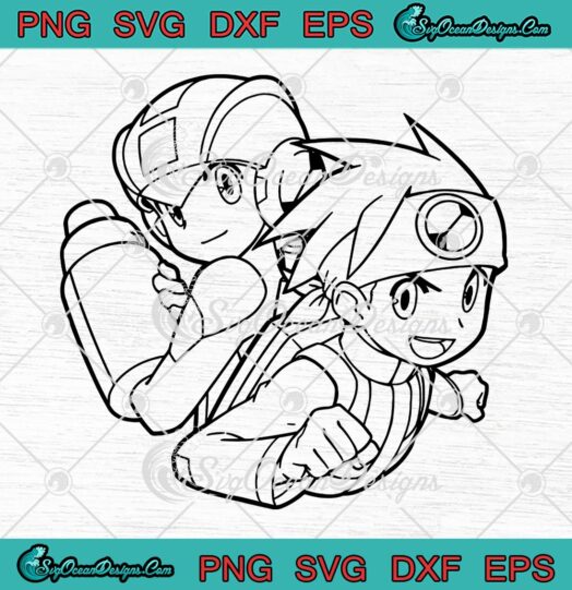 Mega Man Battle Network Gaming SVG, Video Game Design SVG PNG EPS DXF PDF, Cricut File