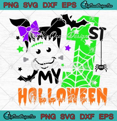 My 1st Halloween Frankenstein Baby Girl SVG, Cute Halloween Gift For ...