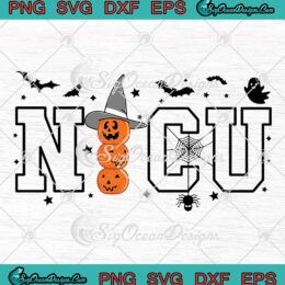 NICU Nurse Halloween Spooky SVG, RN LPN Fun Med SVG, Gift For Nurse Nicu Nursing SVG PNG EPS DXF PDF, Cricut File