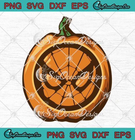 Spider-Man Mask Jack-O-Lantern SVG, Pumpkin Marvel Halloween SVG PNG EPS DXF PDF, Cricut File