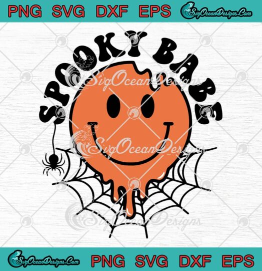 Spooky Babe Retro Happy Halloween SVG, Mom Spooky Quote Funny SVG PNG EPS DXF PDF, Cricut File