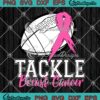 Tackle Football Pink Ribbon SVG PNG, Breast Cancer Awareness Boys Kids SVG PNG EPS DXF PDF, Cricut File