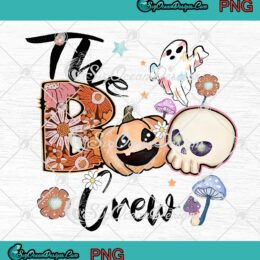 The Boo Crew Retro Halloween PNG, Cute Gift For Halloween Day PNG JPG Clipart, Digital Download