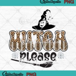 Witch Please Leopard Vintage Retro PNG, Spooky Witch Halloween PNG JPG Clipart, Digital Download