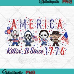 America Killin' It Since 1776 PNG, Chibi Horror Characters PNG, Patriotic 4th Of July PNG JPG Clipart, Digital Download