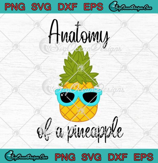 Anatomy Of A Pineapple Funny SVG, Pineapple Cute Gift SVG PNG EPS DXF PDF, Cricut File