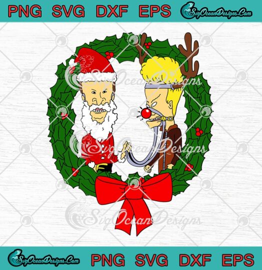 Beavis And Butthead Christmas SVG, Santa Reindeer SVG, Christmas Costume SVG PNG EPS DXF PDF, Cricut File
