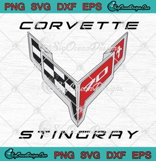 Chevrolet Corvette Stingray SVG, Corvette Logo Chevrolet Car SVG PNG EPS DXF PDF, Cricut File