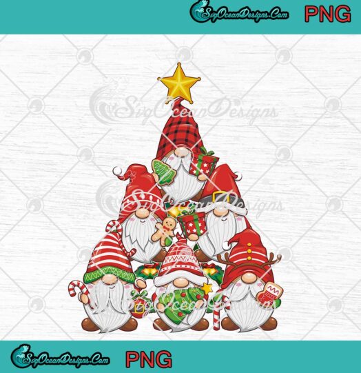 Christmas Tree Gnomes Xmas Gift PNG, Funny Family Pajamas Christmas 2022 PNG JPG Clipart, Digital