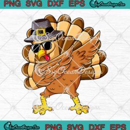 Dabbing Turkey Thanksgiving Day SVG, Pilgrim Boys Girls SVG, Funny Thanksgiving SVG PNG EPS DXF PDF, Cricut File