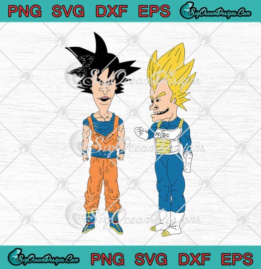 Dragon Ball And Son Goku x Beavis And Butthead SVG, Funny Movie SVG PNG EPS DXF PDF, Cricut File