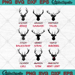Funny Ugly Christmas Top Deer Hunter SVG, Santa's Reindeer Christmas SVG PNG EPS DXF PDF, Cricut File