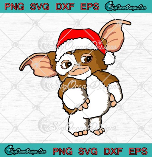 Gizmo Santa Hat Gremlins Christmas SVG, Kids Merry Xmas Day SVG PNG EPS DXF PDF, Cricut File