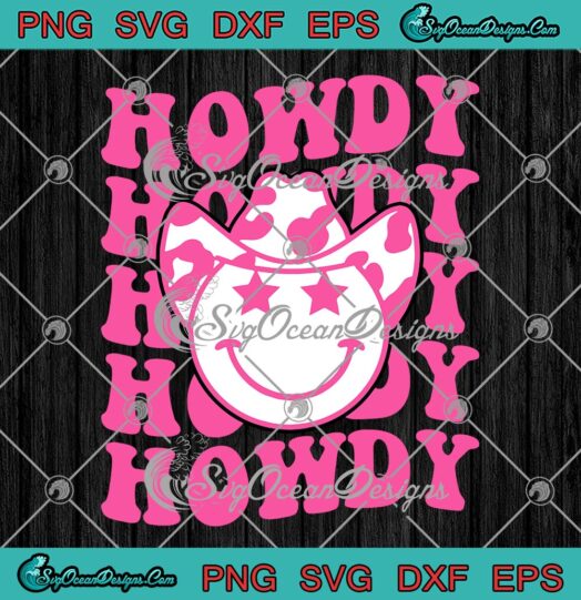Groovy Howdy Rodeo Western Country SVG, Southern Cowgirl Retro SVG PNG EPS DXF PDF, Cricut File