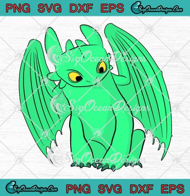 Night Fury Toothless Green Version SVG, How To Train Your Dragon SVG ...