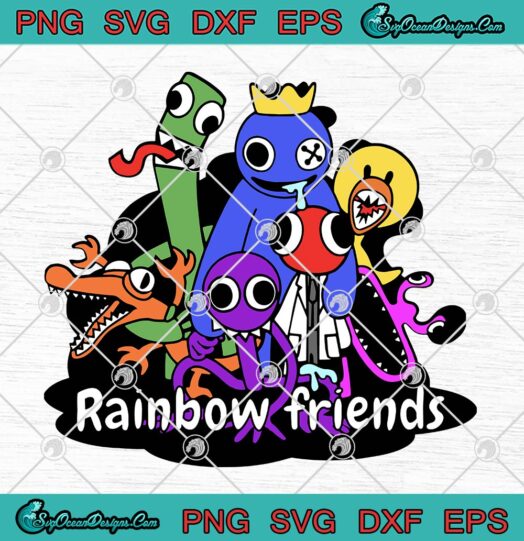 Rainbow Friends Roblox Birthday SVG, Rainbow Friends For Kids Birthday SVG PNG EPS DXF PDF, Cricut File