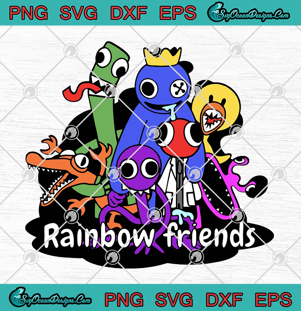 Rainbow Friends Roblox Birthday SVG, Rainbow Friends For Kids Birthday SVG  PNG EPS DXF PDF, Cricut