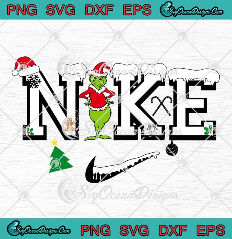 Santa Grinch Nike Christmas 2022 SVG, Best Christmas Gifts For 2022 SVG PNG EPS DXF PDF, Cricut File