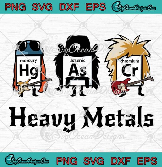 Science Nerd Heavy Metals Funny SVG, Periodic Table Heavy Metals SVG PNG EPS DXF PDF, Cricut File