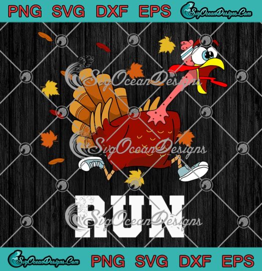 Thanksgiving Turkey Run Costume SVG, Turkey Trot Running Funny SVG PNG EPS DXF PDF, Cricut File