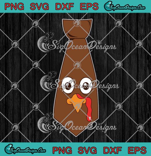 Turkey Face Tie Thanksgiving Gift SVG, Funny Boys Girls Fall Thanksgiving Outfit SVG PNG EPS DXF PDF, Cricut File