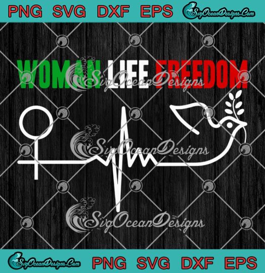 Woman Life Freedom Zan Zendegi Azadi SVG, Women Life Freedom Heartbeat SVG PNG EPS DXF PDF, Cricut File