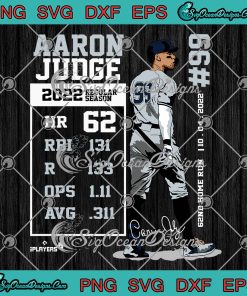 Aaron Judge 2022 Regular Season SVG, New York MLBPA Signature SVG