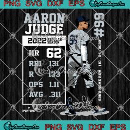 Aaron Judge 2022 Regular Season SVG, New York MLBPA Signature SVG PNG EPS DXF PDF, Cricut File