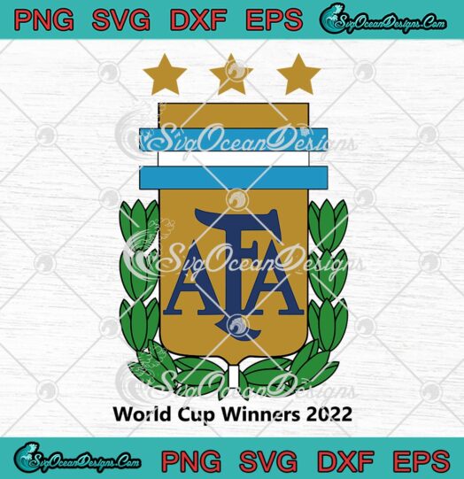 Argentina World Cup Winners 2022 SVG, AFA Football Gift Trending SVG PNG EPS DXF PDF, Cricut File