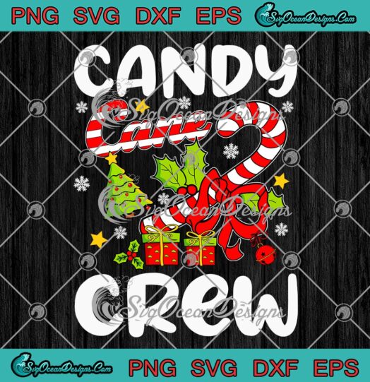 Candy Cane Crew Funny Christmas SVG, Candy Lover Kids Boys Girls Xmas Gift SVG PNG EPS DXF PDF, Cricut File