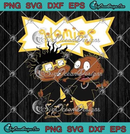 Chuckie Finster And Tommy Pickles SVG, Jordan 1 Retro Black And Yellow SVG, Homies Rugrats SVG PNG EPS DXF PDF, Cricut File