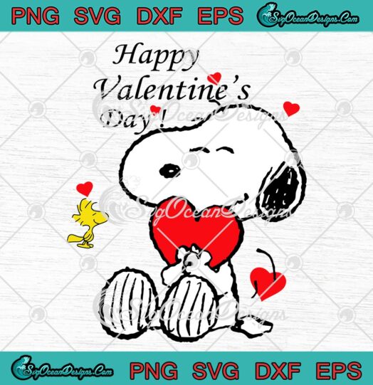 Cute Snoopy Hug Heart And Woodstock SVG, Happy Valentine’s Day SVG PNG EPS DXF PDF, Cricut File