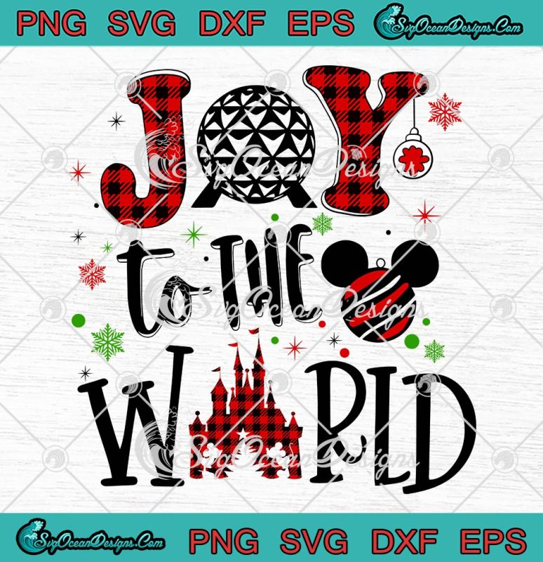 Disney Joy To The World Christmas SVG, Epcot Disney World Christmas SVG