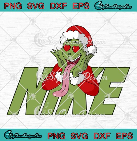 Grinch Santa Claus Christmas 2022 SVG, Family Grinch Nike Logo SVG PNG EPS DXF PDF, Cricut File