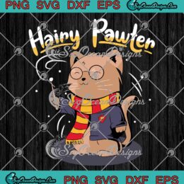 Hairy Pawter Harry Potter Funny SVG, Magic Cat Hairy Pawter SVG PNG EPS DXF PDF, Cricut File